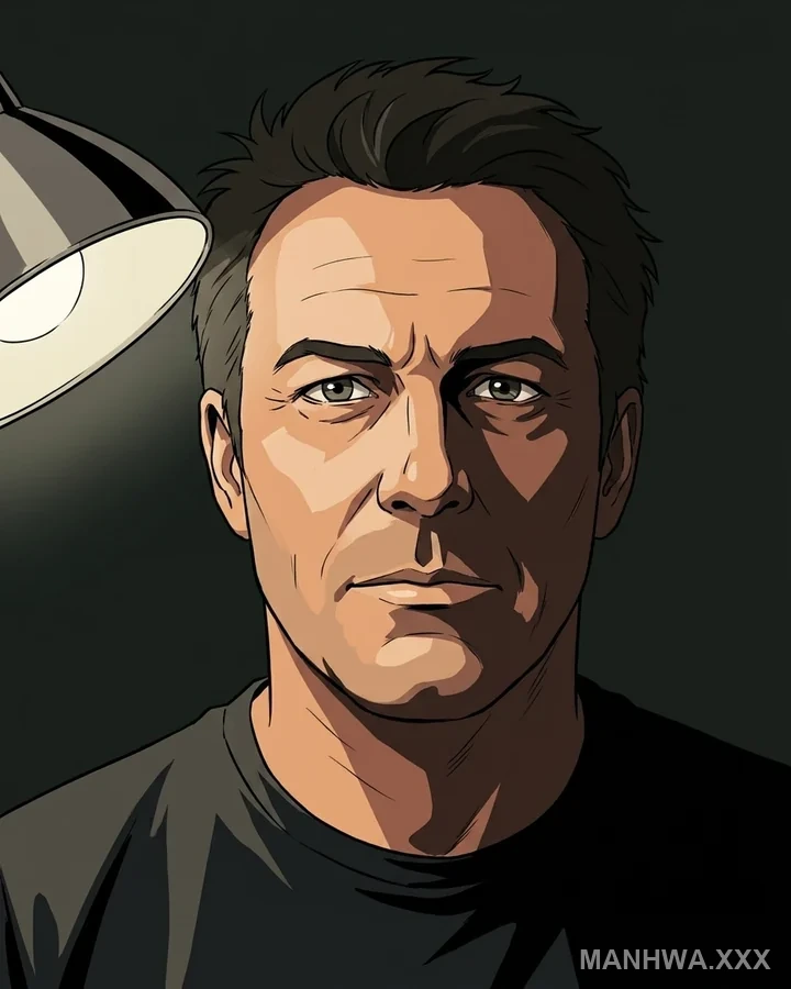 A dim, single-source portrait redrawn in anime style