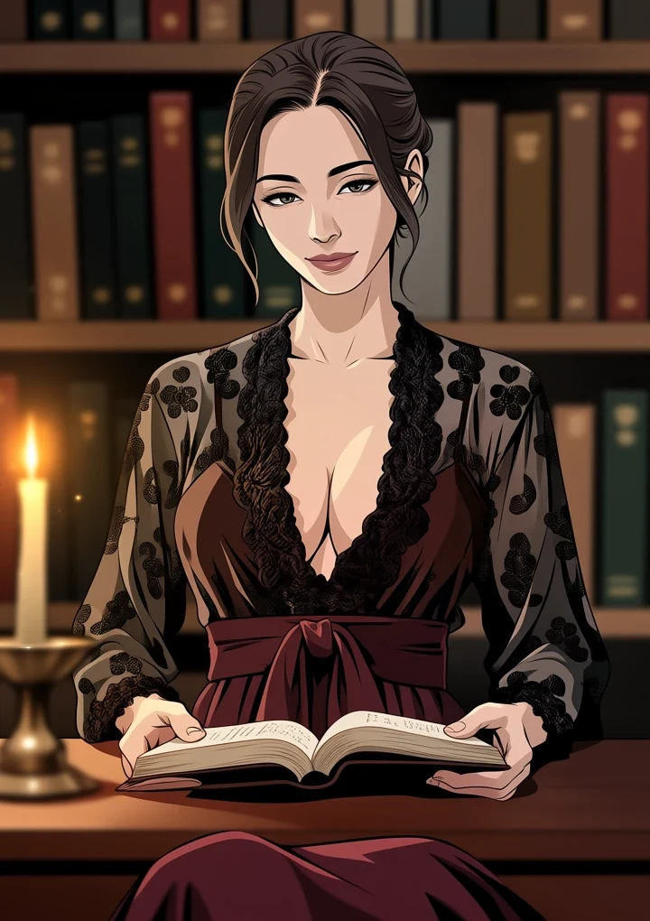 Gothic Reader, original adult Korean manhwa illustration