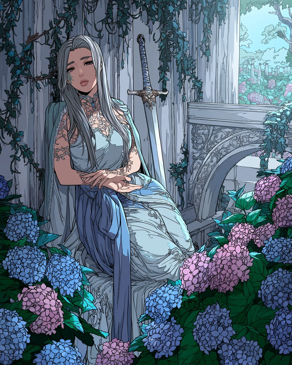 Moonlit Swordswoman